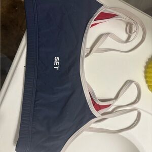 SET Active Navy and Pink Women's Top